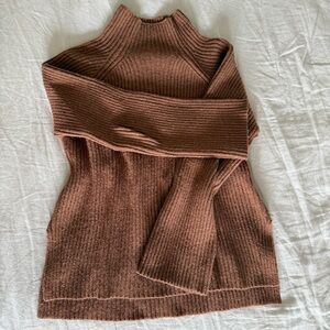 a new day Women's Brown Cowl Neck Sweater
